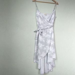 Joyfolie gray wrap dress